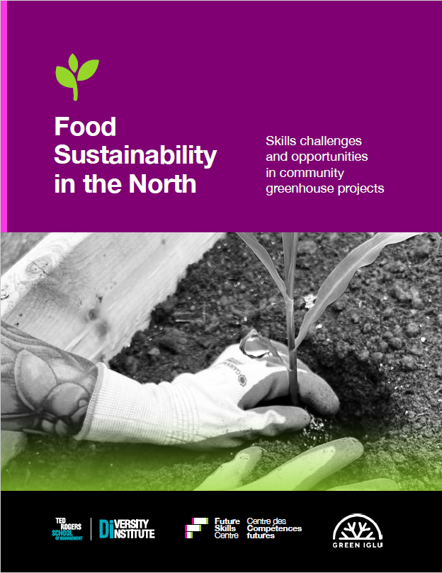 A report cover featuring a person planting a plant.